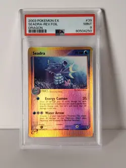 PSA 9 Seadra 39/97 Reverse Foil / Holo Ex Dragon 2003 Pokemon MINT *Low Pop* - Image 2