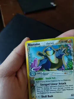 Pokemon Blastoise Delta Species 2/100 EX Crystal Guardians Holo Rare HP/Damaged - Image 3