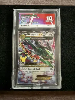 Pokemon M Rayquaza EX 76/108 Celebrations Gem Mint 10 Slab 25th Anniversary - Image 1