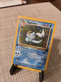 Pokemon Vaporeon Jungle 1st Edition Holo Rare 12/64 Stage 1 80 HP English - Image 1