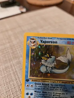 Pokemon Vaporeon Jungle 1st Edition Holo Rare 12/64 Stage 1 80 HP English - Image 2