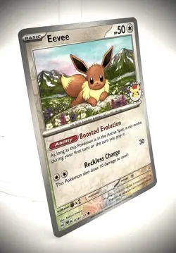 Pokemon TCG - Eevee 074/131 Pokemon Day 2025 Stamp Prismatic Evolutions Holo NM+ - Image 2