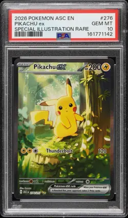 2026 Pokemon Ascended Heroes Pikachu EX Special Illustration Rare 276/217 PSA 10 - Image 1