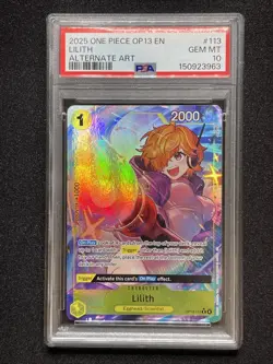 ONE PIECE LILITH OP13-113 CARRYING ON HIS WILL ALT ART PSA 10 Gem Mint🔥 - Image 3