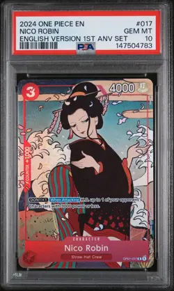 2024 One Piece English Version 1st Anniversary Set #017 Nico Robin PSA10 - Image 1