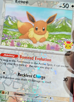 Eevee 074/131 Prismatic Evolutions Cosmos Reverse Holo Pokemon Day 2025 TCG NM - Image 2