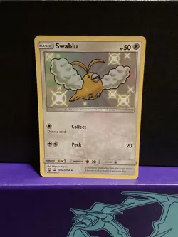 Pokemon TCG Swablu SV42/SV94 Hidden Fates Shiny Vault Holo Rare Card - Image 1