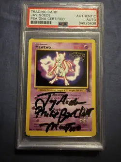 Pokemon PSA Signed Mewtwo WB Promo Card Signed Jay Goede authentic Autographed - Image 1