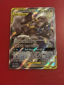 Lucario & Melmetal GX SM192 Black Star Promo Full Art TAG TEAM Pokemon Card NM - Image 1