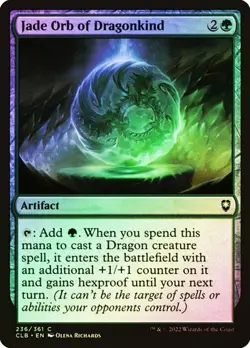 Magic The Gathering MTG JADE ORB OF DRAGONKIND FOIL Baldur's Gate NM Near Mint - Image 1