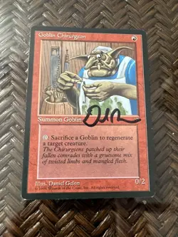 Mtg. Goblin Chirurgeon. Signed. Played - Image 1