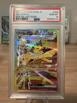 Pokemon Japanese Jolteon EX 209/187 Special Art Rare Terastal Festival PSA 10 - Image 1