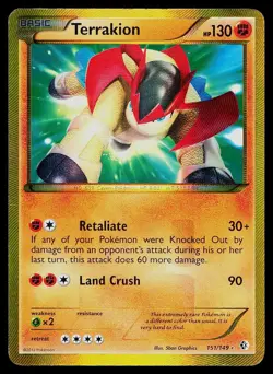 Pokemon Card Boundaries Crossed Terrakion 151/149 Holo Secret Rare - Image 1