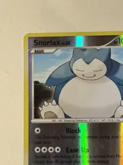 Pokemon - Snorlax 37/130 Diamond and Pearl Reverse Holo - Image 2
