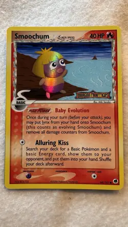 Smoochum δ Species 64/101 Stamped Pokemon EX Dragon Frontiers Reverse Holo DMG - Image 2