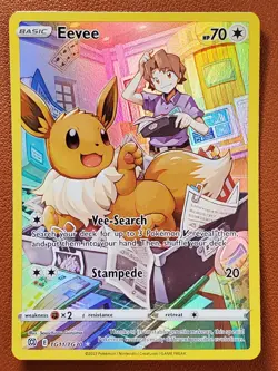 Eevee TG11/TG30 Holo Brilliant Stars Trainer Gallery Pokemon TCG NM Full Art SIR - Image 1