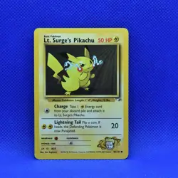 2000 Pokemon Gym Heroes Vintage WOTC Unlimited P Lt. Surge's Pikachu 81/132 NM - Image 1