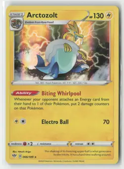 Arctozolt 066/189 Holo Rare Darkness Ablaze Pokemon Holo Lightly Played - Image 1
