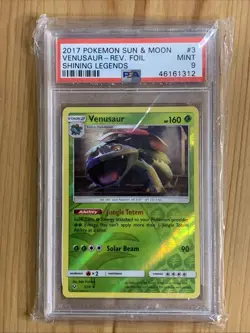 PSA 9 Pokemon Venusaur Shining Legends Reverse Foil 3/73 - Image 1