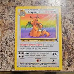 Wizards of the Coast Dragonite 19/62 Fossil Rare Unlimited EN 1999 100 HP - Image 1