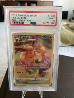 2022 Pokemon SWSH fl/Flareon Brilliant Stars TG01 Trainer Gallery PSA 9 - Image 1