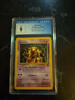 2000 POKEMON BLACK STAR PROMOS MEWTWO STRIKES BACK #14 CGC 9 - Image 1