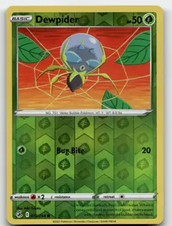 DEWPIDER 019/264 COMMON REVERSE HOLO FUSION STRIKE POKEMON NEAR MINT - Image 1