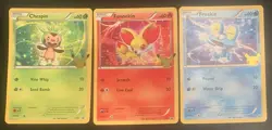 Pokemon First Partner JUMBO Kalos Starters Chespin Fennekin Froakie x3 - Image 1