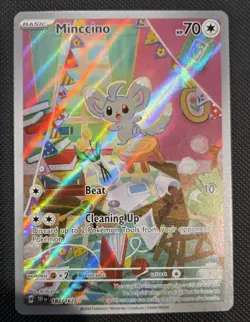 Pokemon - Minccino 182/162 Temporal Forces - Illustration Rare - NM - Image 1