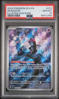 2024 Pokemon Shrouded Fable Munkidori Illustration Rare #072/064 PSA 10 - Image 1