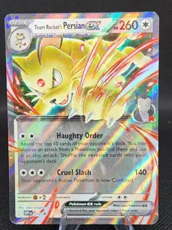 Team Rocket's Persian ex 218 Holo Promo Scarlet & Violet Promo Pokemon Near Mint - Image 1