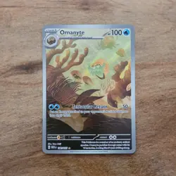 Pokemon TCG Omanyte 180/165 SV 151 Illustration Rare Holo - Image 1