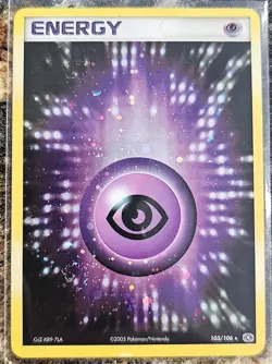 Pokemon 2005 Emerald Psychic Energy 105 Holo 2 Swirls - Image 1