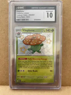 Pokemon Vileplume 094/091 Paldean Fates Shiny Rare Holo CGC 10 - Image 1