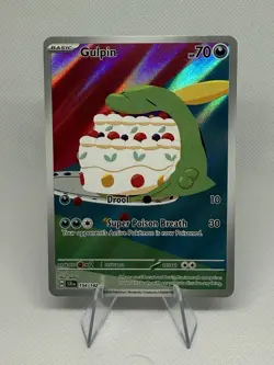 Gulpin 154/142 Illustration Rare Holo Sv07 Stellar Crown Pokemon TCG English - Image 1