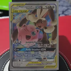 Pokemon Mega Lopunny & Jigglypuff GX Ultra Rare Holo 165/236 Sm-Cosmic Eclipse … - Image 1
