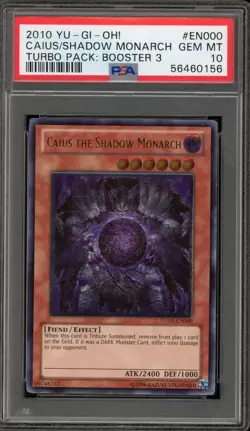 Yu-Gi-Oh! Caius The Shadow Monarch Turbo Pk. 3 Ultimate Rare TU03-EN000 PSA 10 - Image 1