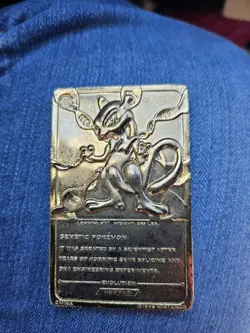 Pokemon Card Mewtwo 1999 Gold Card Burger King Promo - Used - Image 2