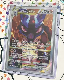 Pokemon TCG Lucario VSTAR Sword & Shield SWSH291 Holo Promo Card Mint Condition - Image 1