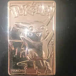 Burger King Pikachu 1999 Limited Edition Gold Foil Metal Pokemon Card English - Image 1