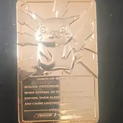 Burger King Pikachu 1999 Limited Edition Gold Foil Metal Pokemon Card English - Image 2