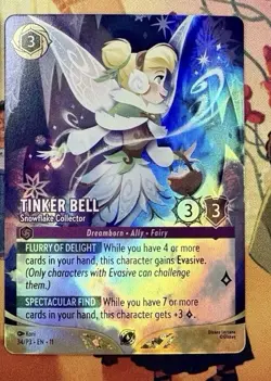 Lorcana Tinker Bell Snowflake Collector (Store Championship) 34/P3 FOIL Card - Image 1