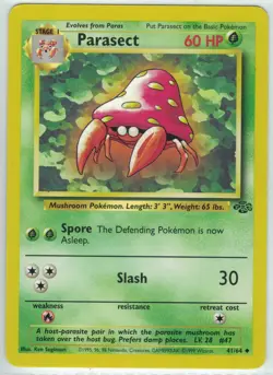PARASECT - Jungle Set - 41/64 - Uncommon - Pokemon Card - Unlimited Edition - LP - Image 1