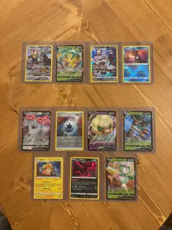 Pokemon Cards CLEAN - Mightyena, Leafeon V, Dusknoir, Radiant Greninja - Image 1