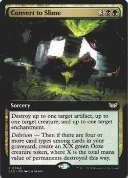 MTG Convert to Slime (Extended Art) Normal NM Commander: Duskmourn: House of Hor - Image 1