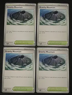4x Gravity Mountain 177/191 SV08: Surging Sparks Pokemon Playset x4 NM - Image 1