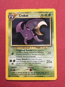 Crobat HOLO Neo Revelation Pokemon TCG 4/64 MP Raw Ungraded Possible Print Error - Image 1