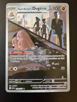 Team Rocket's Dugtrio 239/217 Illustration Rare Ascended Heroes Pokemon NM - Image 1
