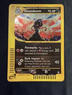 Houndoom H11 Holo Rare Aquapolis Pokemon TCG MP+ eReader - Image 1
