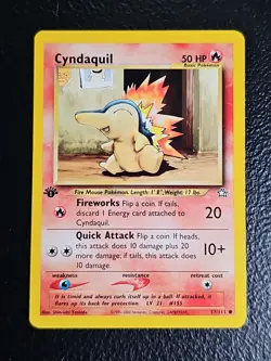Pokemon TCG Cyndaquil 57/111 Neo Genesis 1st Edition NM - Image 1